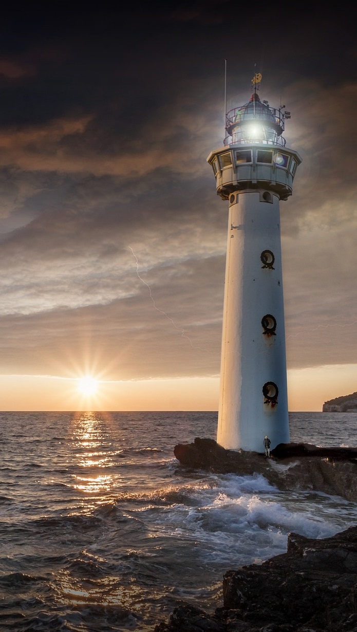 Lighthouse at sunset